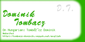 dominik tombacz business card